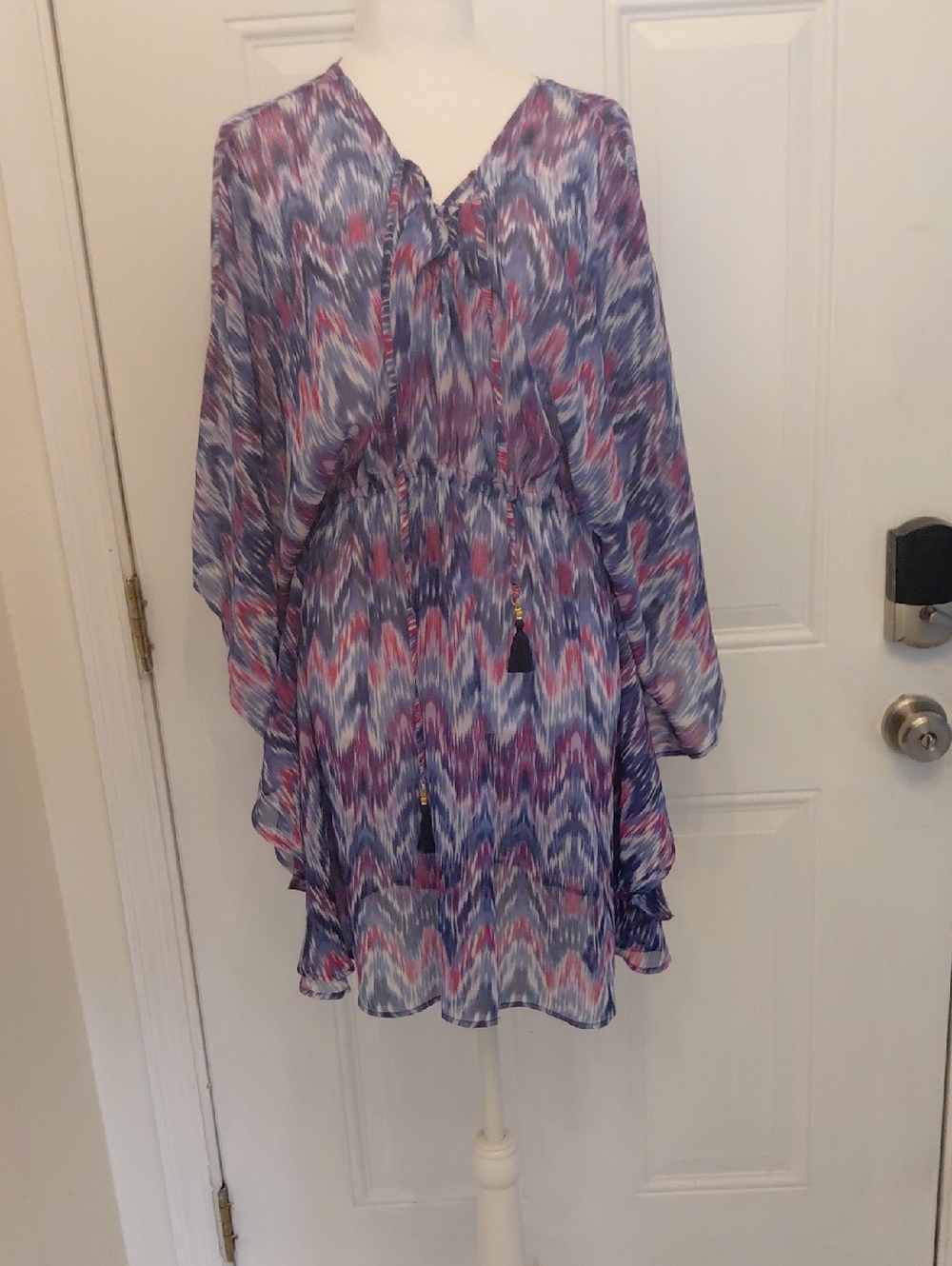 Tommy Bahama Purple and Blue Ikat Swim Coverup